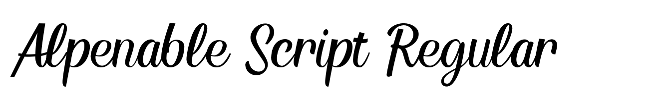 Alpenable Script Regular